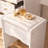 32.1" W Makeup Vanity Set with Mirror, 5 Drawers, Open Shelves and Stool