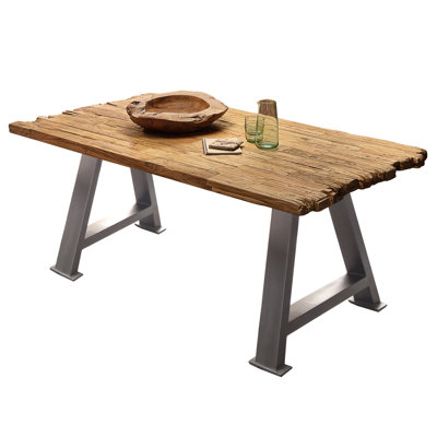 Susan Teak Rectangular Wood Top Dining Table