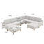 8-Piece Multi-Shape Upholstered Slipcovered Modular Sectional Sofa With Ottoman-1138428176