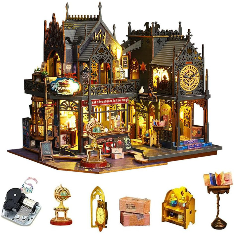 Miniature Wizardi Roombox Kit - Holo Magic City Dollhouse Kit