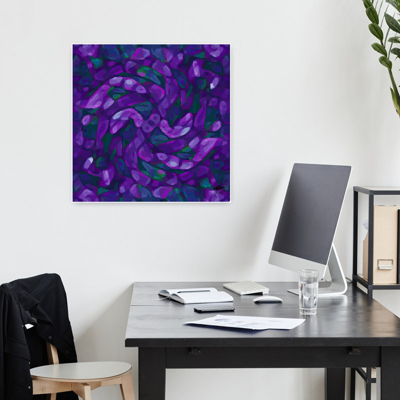 Art contemporain contemporain abstrait, H 18" x l 18"