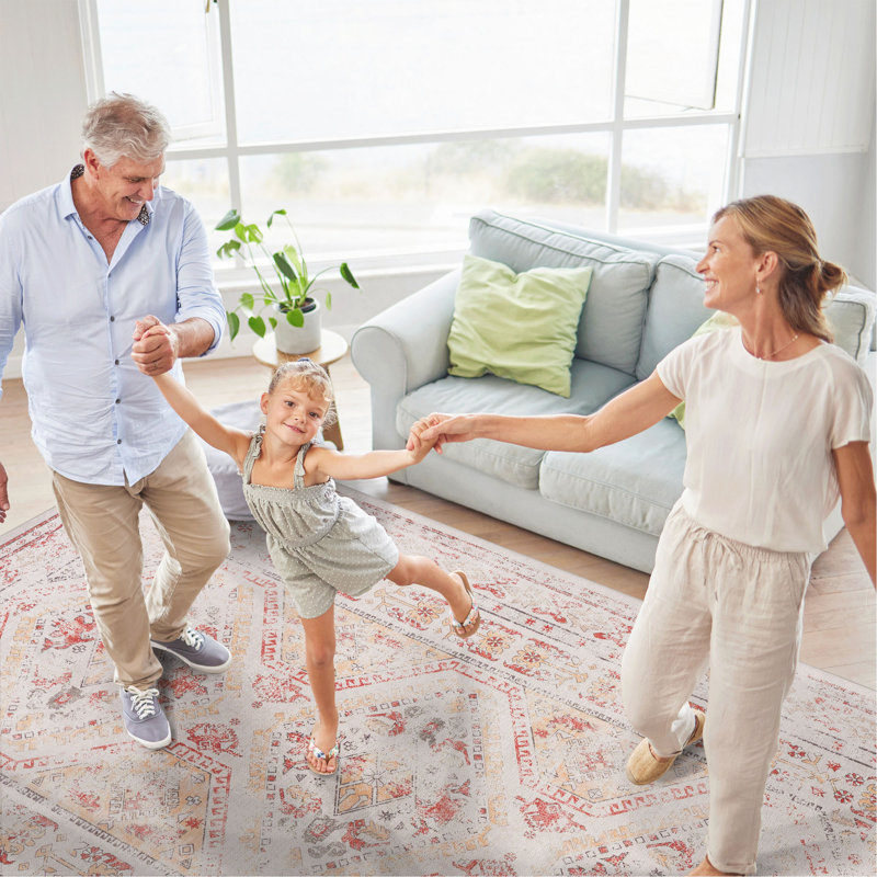 2'6''X10' Beige Runner, Washable Rug, Low-Pile, Non-Slip, Non-Shedding, Foldable, Kid & Pet Friendly - Area Rugs For Living Room, Bedroom, Kitchen, Dining Room Rug - (Beige, 2'6''X10')