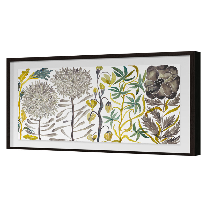 «Wildflowers 7» par Judith Bigham - impression d'un seul cadre, Encadré gris, H 20 po x l 34 po