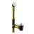 14" Brass Twist & Close Bathtub Leg Drain Assembly with 2-Hole Overflow-37403248