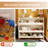 3-Tier Toy Storage & Organizer Bookshelf with Cubbies & 2 Removable Drawers - Kids Room Multi-Functional Storage Solution-1052874874