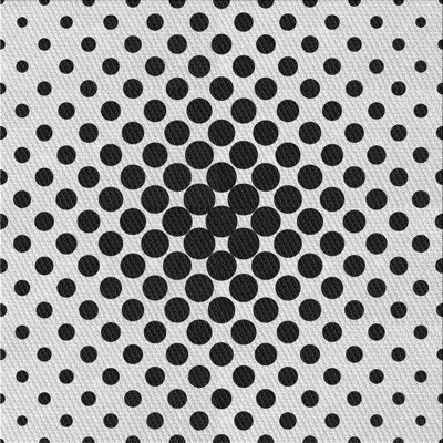 Tapis blanc/noir zone à motif