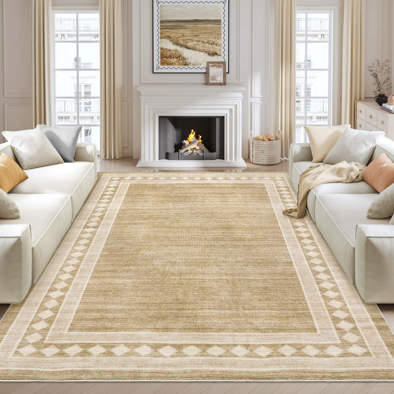 Machine Washable Extra Large Rugs Super Soft Geometric Accent Rug Foldable Indoor Carpet for Living Room Dining Room Bedroom
