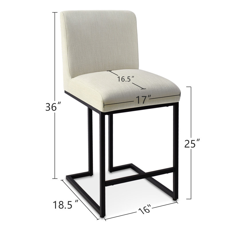 Chelley 25" Counter Stool, Beige
