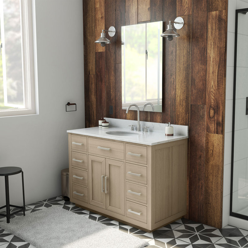 Dexterity 48" Single Bathroom Vanity Set, Light Sage