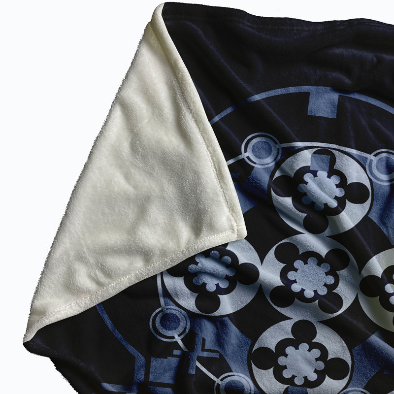 Schulze Plain Weave / Muslin Throw Blanket, Navy