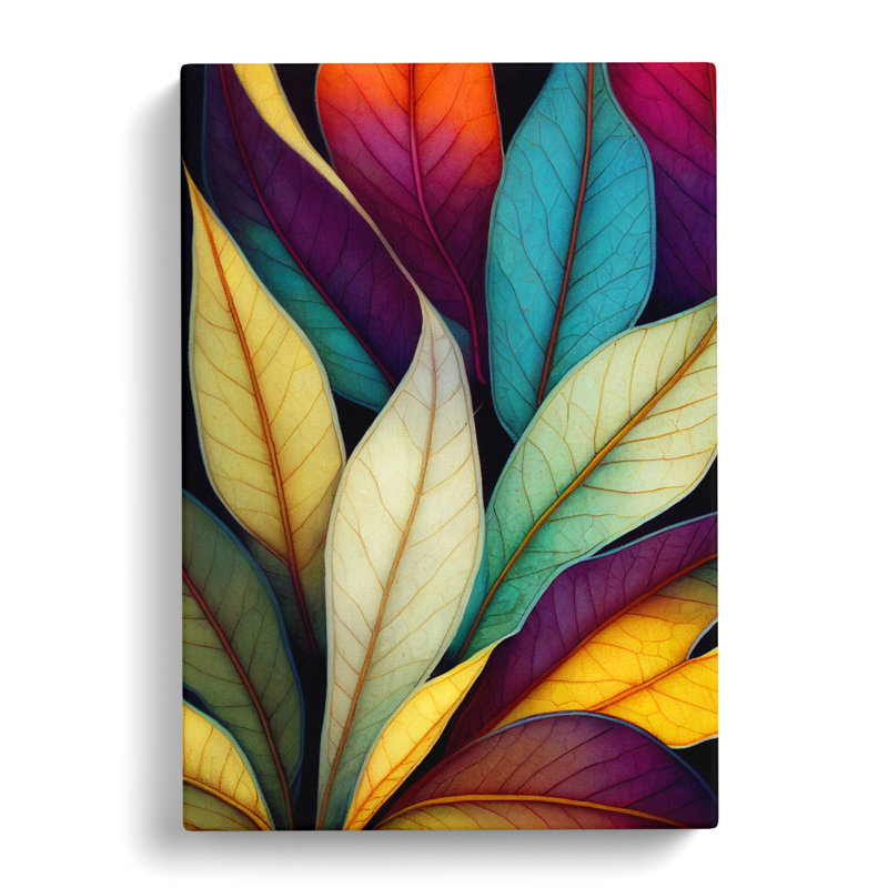 Maceus Ivy Leaf In Colour Vol.2 - Wrapped Canvas Print, 50cm H x 35cm W x 3cm D