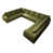 Tissu vert