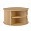 Ensemble de tables basses avec porte tambour coulissante, table de bout ronde cannelée avec rangement-1100487183