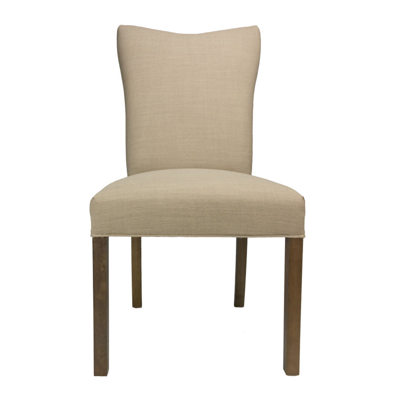 Chaise parsons rembourrée Hilley Spring Seating, Noyer, Galet