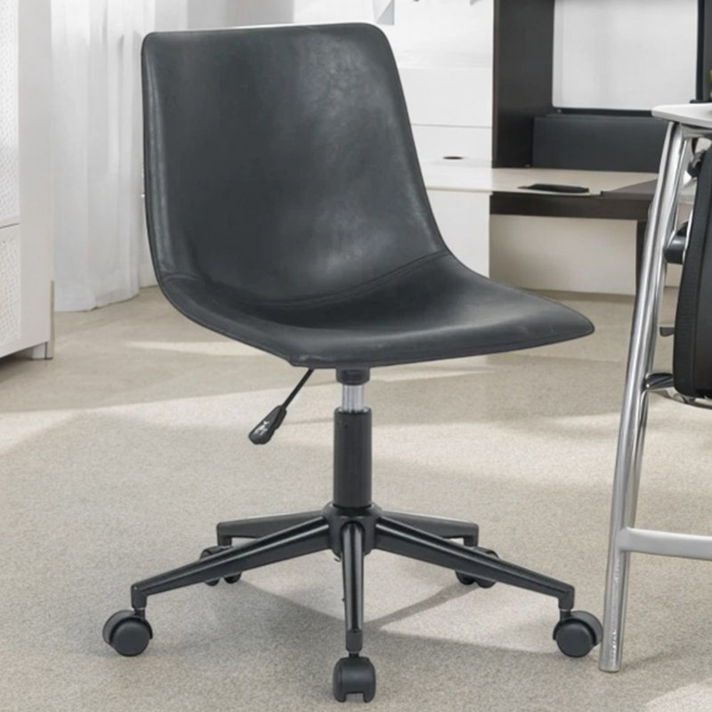 Tap Leather Office Chair, Black