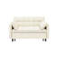 Lit escamotable en velours, coussins confortables, pour chambres d'amis, lit de salon convertible 3 en 1 beige, rembourrage en éponge, pieds en métal, 2-2029413577