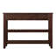 Console avec tiroirs et tablettes de rangement, buffet en bois massif de style Mid-Century-2111401180
