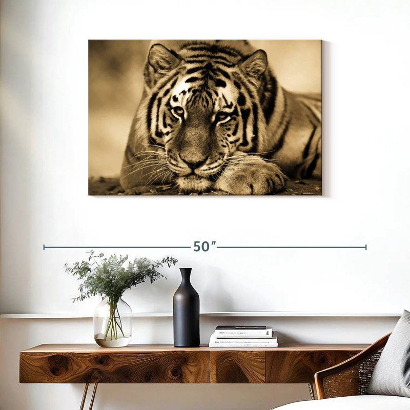 Tigre féroce III, H 24 po x l 36 po