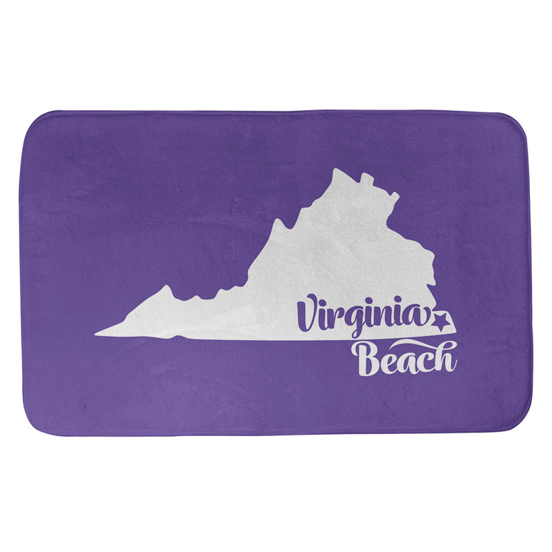 Tapis pour salle de bain en microfibre rectangulaire antidérapant antidérapant, L 21 po x L 34 po, Mauve