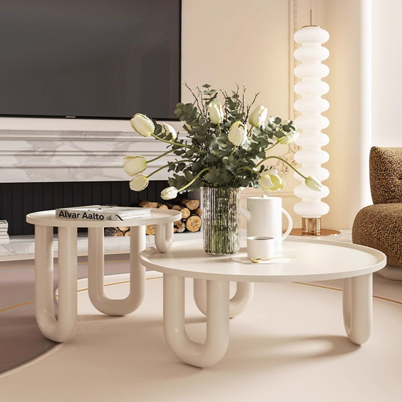 Cream style retro simple coffee table
