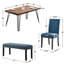 Ensemble de salle à manger 6 pièces, table de salle à manger en épingle à cheveux avec 4 chaises et banc de revêtement-698114206
