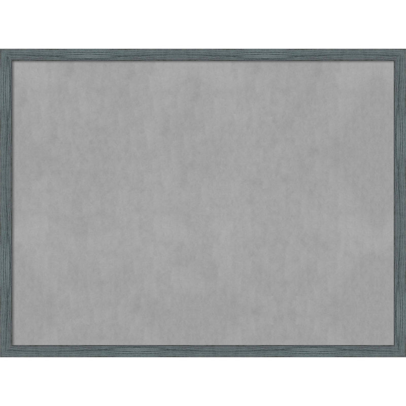 Tableau magnétique encadré étroit bleu-gris rustique, H 19 po x l 25 po