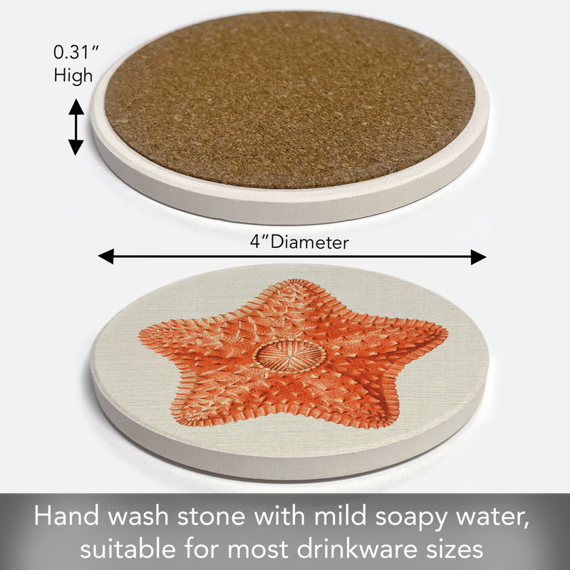 Sous-verre rond et simple Starfish Dream