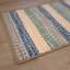 Tapis carré / rayé en polypropylène tissé à la machine intérieur / extérieur bleu / brun / vert-1217842737