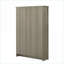 Bookcase, 47"W Sleek Contemporary Grey Oak with 4 Cabinets &amp; 6 Shelves | Engineered Wood | Oak