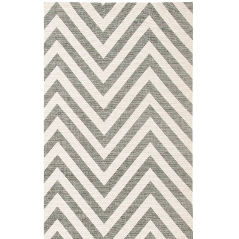 Zeasia Hand Loomed Jute Chevron Rug, Rectangle 8' x 10'