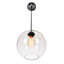Mini luminaire suspendu en verre - luminaire suspendu à une ampoule avec abat-jour rond minimaliste moderne, cordon noir réglable - cuisine, salle à manger, éclairage de bar-1496364371