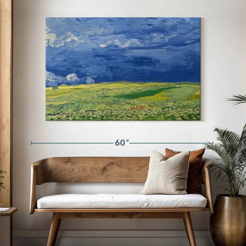 Wheatfields Under Thunderclouds, H 34 po x l 51 po