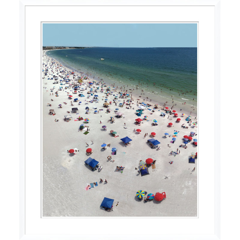 Aerial View Of Miami Beach Giclee Print by Soicher Marin Archives, White, 41.5" H x 47.5" W x 1.75" D