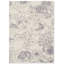 Wool Floral Area Rug in Light Gray/Ivory-74187240