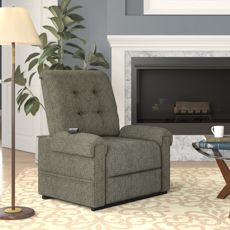 96.52cm Wide Chenille Lift Assist Standard Recliner, Tan