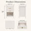 Table d'appoint 17,7 po en rotin avec 2 tiroirs