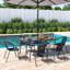 Alfie-Jack 6 - Person Patio Dining Set Rectangular Table-1684092236
