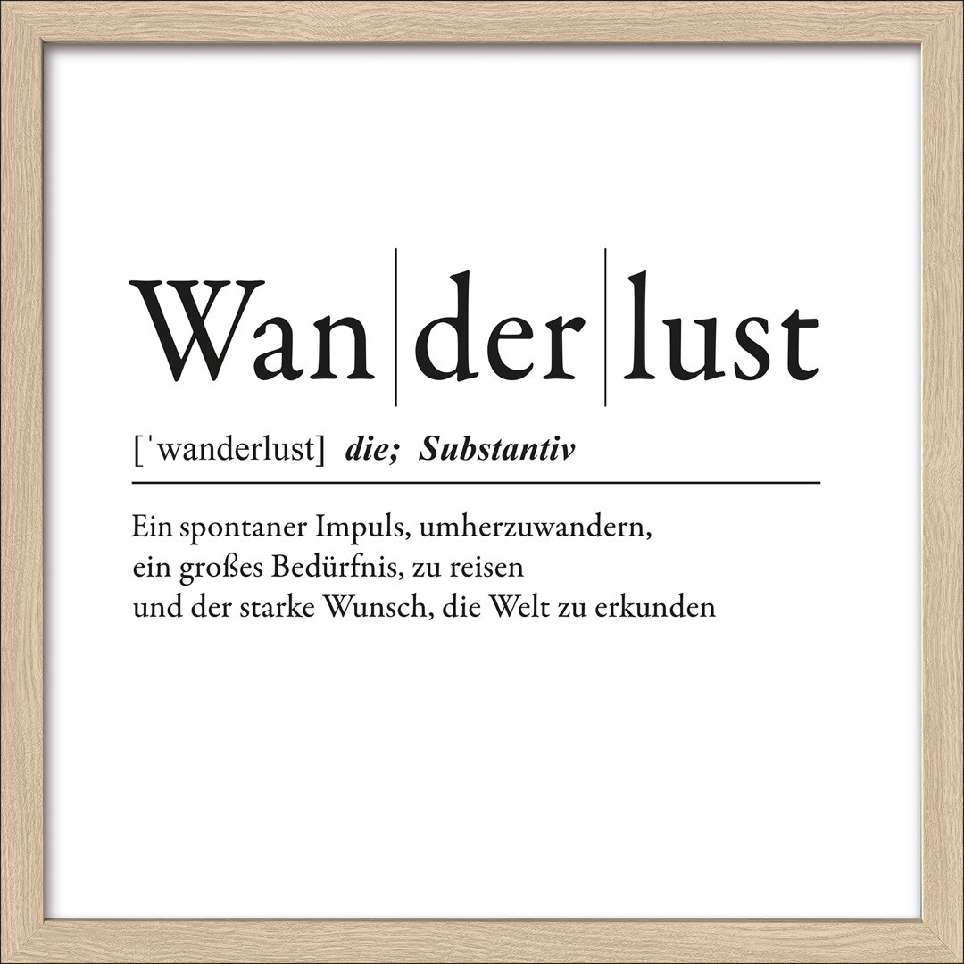 Wanderlust - Einzelner Bilderrahmen