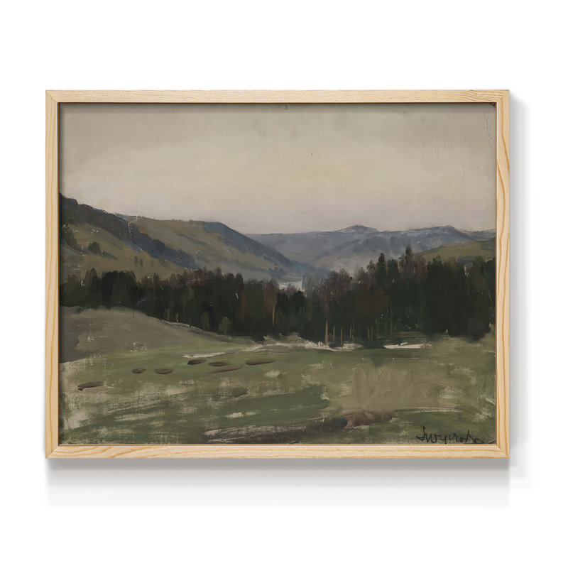 Paysages rétro-CCDXLVII - impression encadrée - réaménageable, H 16 po x l 20 po, Naturel