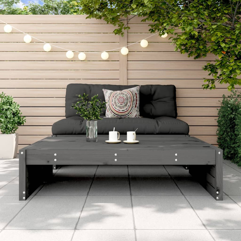 Fredrico Outdoor Ottoman, Grey