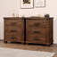 Table de chevet rustique pour chambre à coucher, 3 tiroirs, en bois de pin récupéré