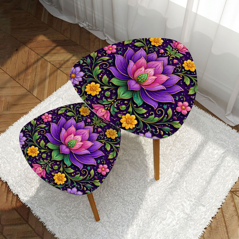 Ensemble de 2 tables basses gigognes Triangle