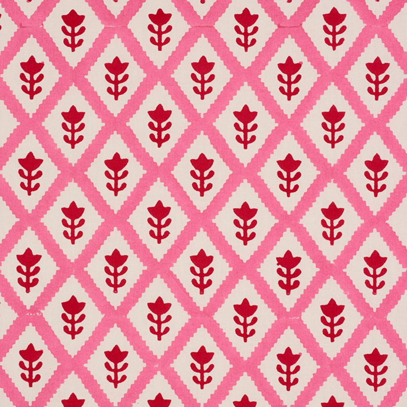 Schumacher x Molly Mahon Buti Fabric, Pink
