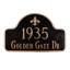 Fleur de Lis 2-Line Lawn Address Sign-87713418-87713414
