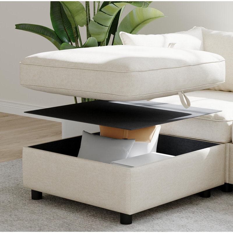 Canapé 2 places avec rangement Mid-Century Modern