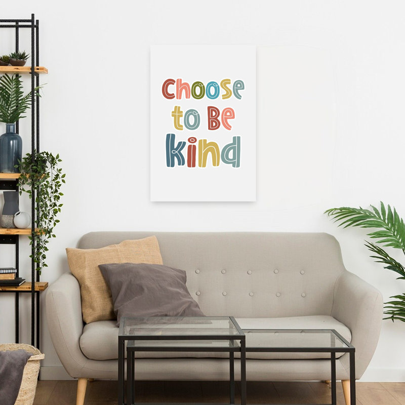 Art contemporain énergique «Be Kind», H 24 po x l 16 po