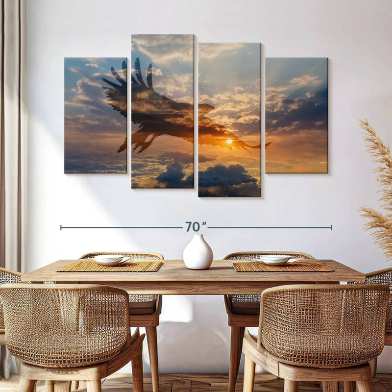 Brampt Eagle Sunrise Silhouette, 42" H x 68" W