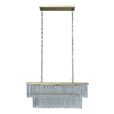 Lateika 13 - Light Crystal Dimmable Kitchen Island Square / Rectangle Chandelier