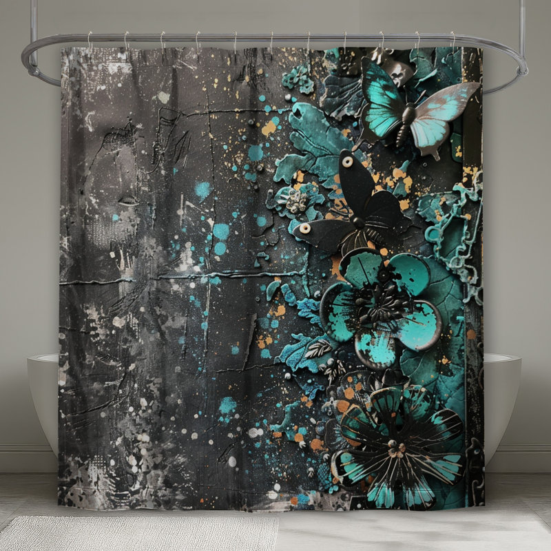 Rideau de douche Butterfly - Nature, 70in W x 73in H