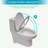 Ceramic One Piece Toilet,Dual Flush With Soft Clsoing Seat